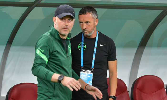 Edi Iordănescu și Mihai Stoica, înainte de FCSB - Sepsi / Foto: Sport Pictures
