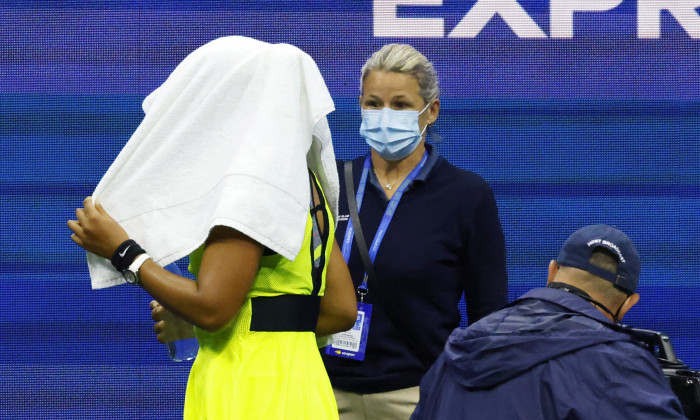 Naomi Osaka, în meciul cu Leylah Fernandez de la US Open / Foto: Profimedia