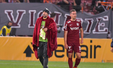 Iasmin Latovlevici și Alex Chipciu, după un meci CFR Cluj - Steaua Roșie Belgrad / Foto: Sport Pictures
