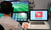 Cologne, Germany, July 20, 2017 DFL press conference presentation of the new football video assistant showing the broadcasting room with Bundesliga referee Sascha STEGEMANN and the operator next to him Football 1. Bundesliga, Cologne Broadcasting Center i