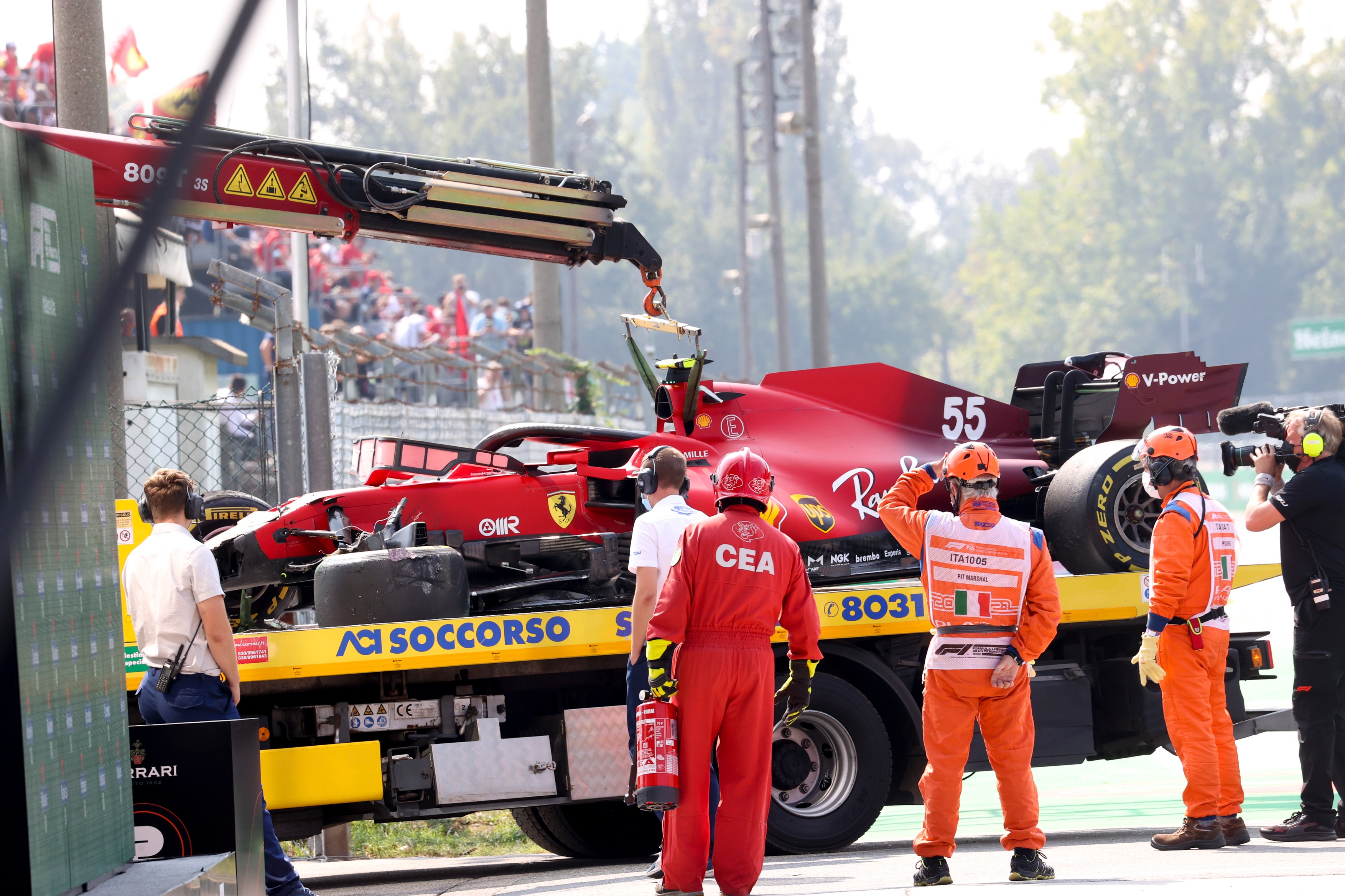 Accident la peste 200 km/h în a doua sesiune de antrenamente libere din cadrul Marelui Premiu de Formula 1 al Italiei