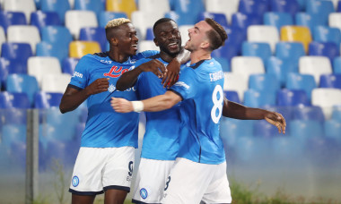 Fotbaliștii lui Napoli, în meciul cu Juventus / Foto: Getty Images