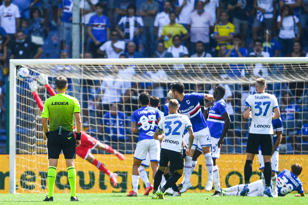 Drăgușin și Radu, martorii unui gol fabulos în Sampdoria - Inter. Incredibil! Aplaudă și rezervele