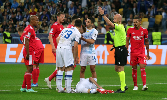 FC Dynamo plays against S.L. Benfica in Kyiv, Ukraine - 14 Sep 2021