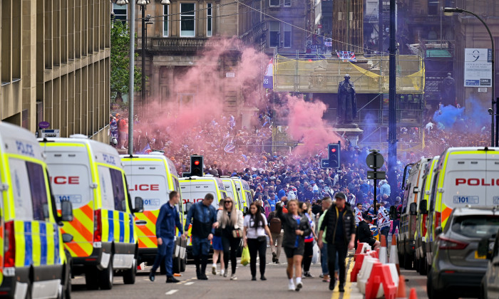 Fans Celebrate As Rangers Crowned Champions