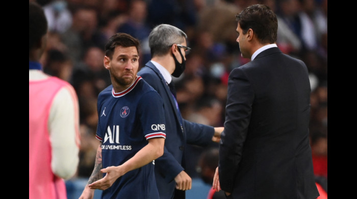 Leo Messi, schimbat în meciul PSG - Lyon / Foto Profimedia