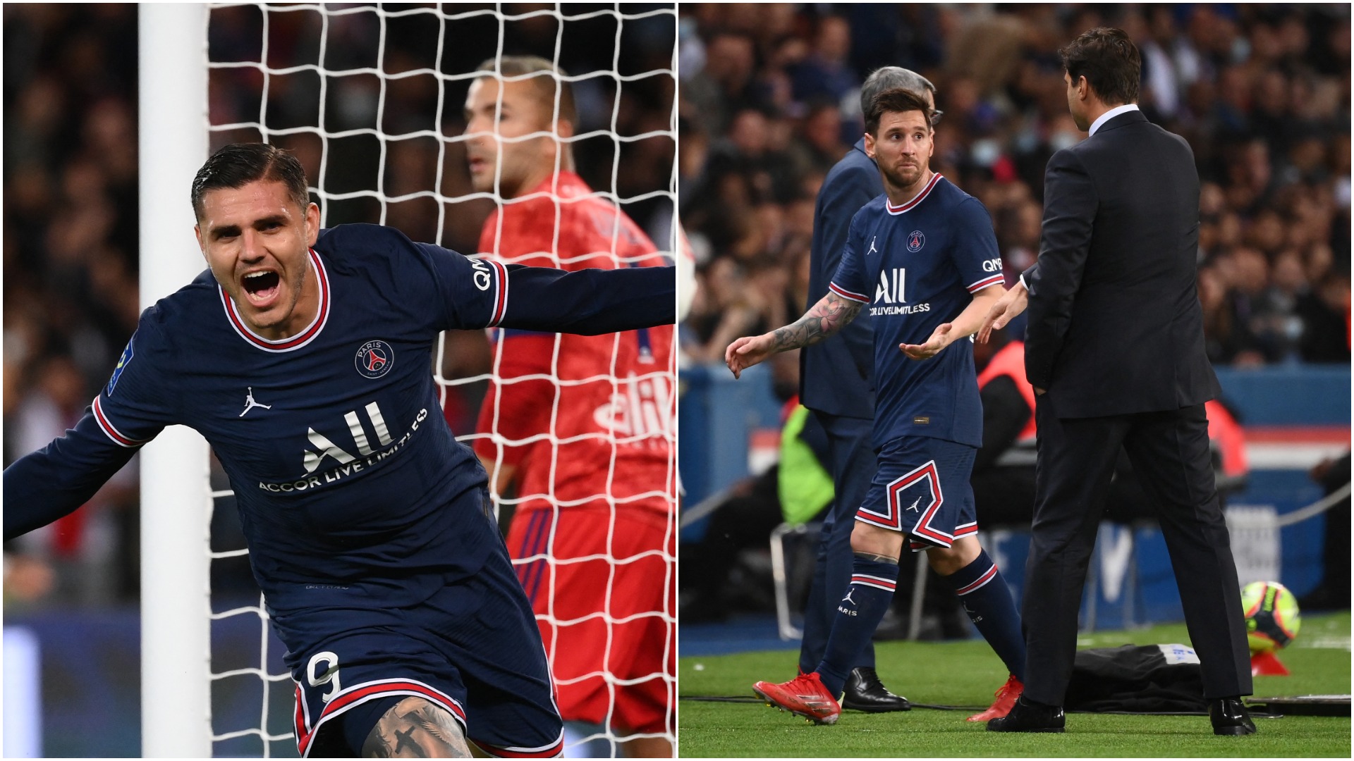 PSG - Lyon 2-1. Ce nebunie! Parizienii au întors scorul. Icardi, gol în minutul 90+3. Messi, nervos la înlocuire