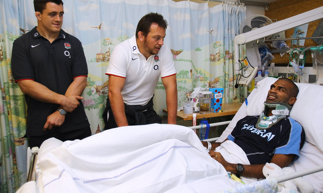 England Rugby Union Players Visit Hospital