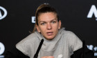 Simona Halep, în timpul unei conferințe de presă / Foto: Profimedia