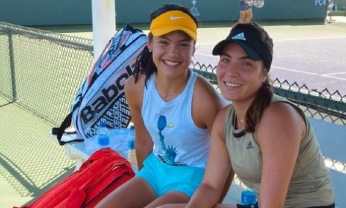 Emma Răducanu, alături de Gabriela Ruse la Indian Wells / Foto: Instagram@emmaraducanu