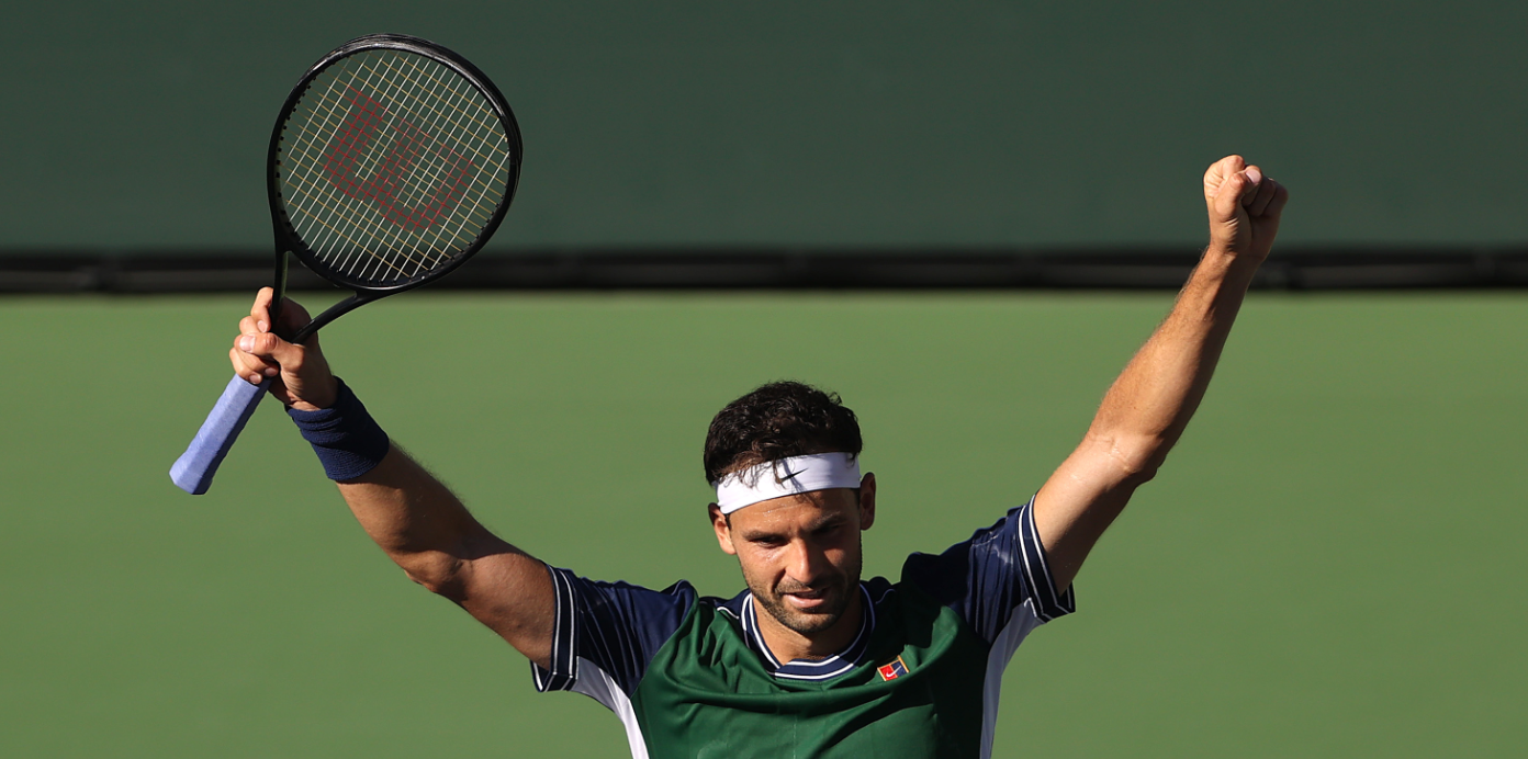 Daniil Medvedev l-a condus pe Grigor Dimitrov cu 6-1, 4-1, dar a pierdut meciul. Revenire spectaculoasă la Indian Wells