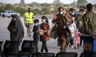 Evacuees From Afghanistan Arrive At Spain's Rota Naval Base