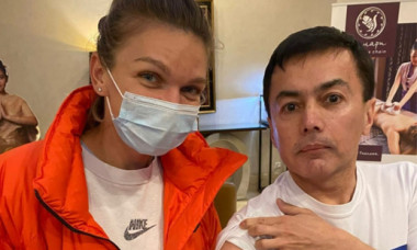 Simona Halep, alături de fan la Moscova / Foto: Instagram@simonahalep