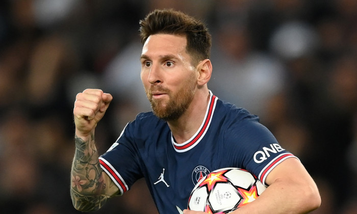 Lionel Messi, după un gol marcat cu RB Leipzig / Foto: Getty Images