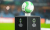 Mingea oficială și logo-ul UEFA Europa Conference League / Foto: Profimedia