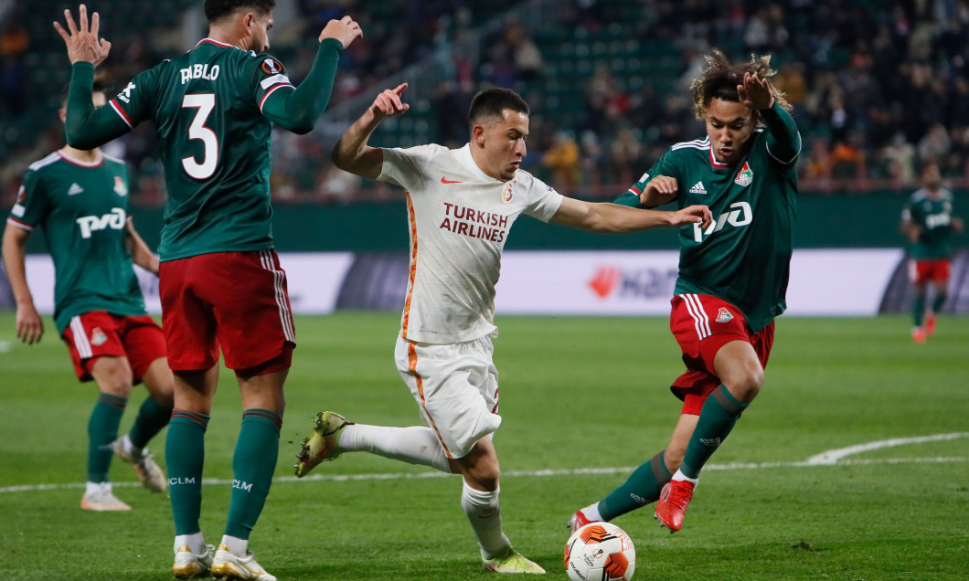 Olimpiu Moruțan, în meciul Lokomotiv Moscova - Galatasaray / Foto: Profimedia