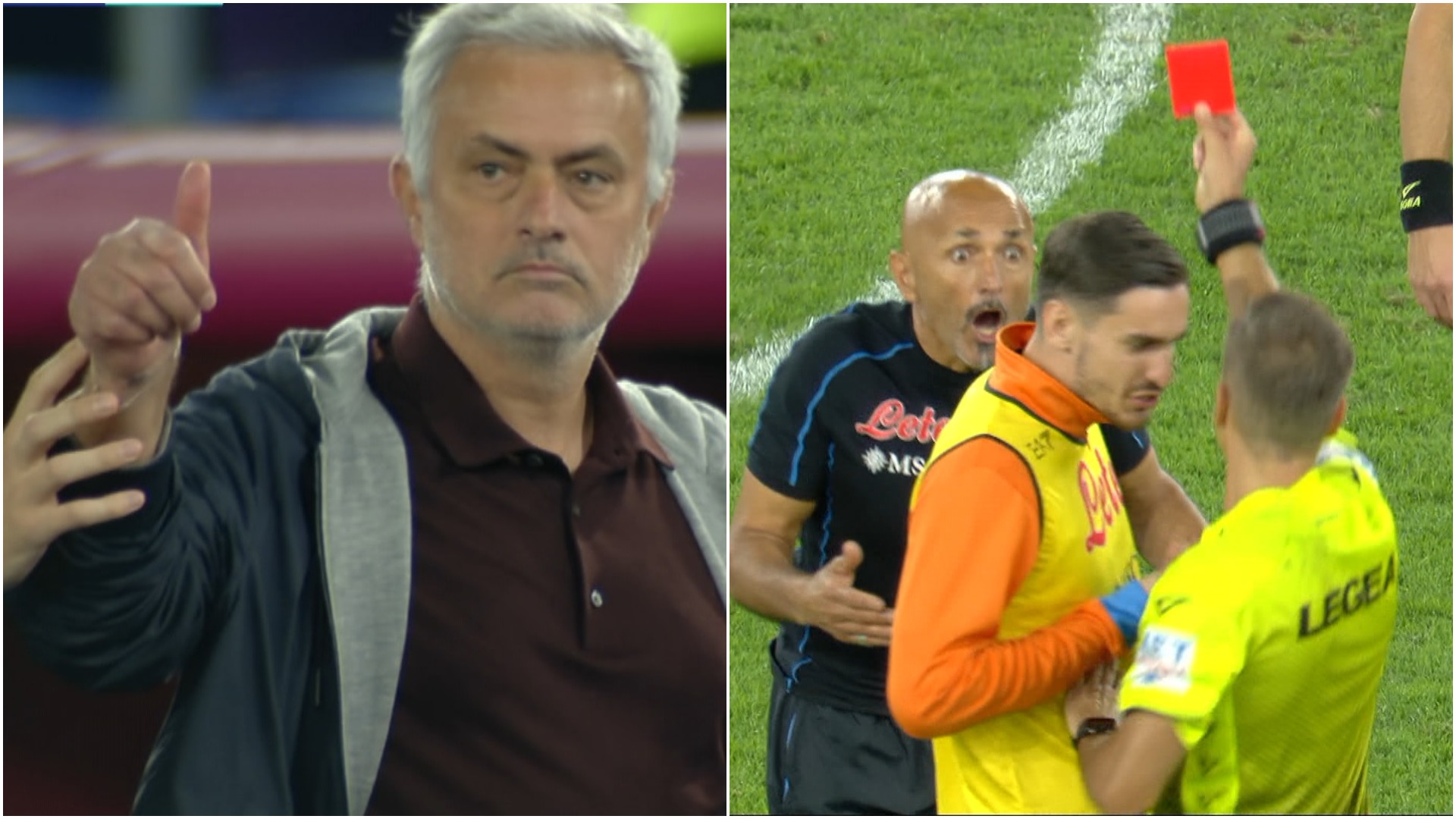 Ce a spus Jose Mourinho despre arbitru, după ce ambii antrenori au fost eliminați în meciul AS Roma - Napoli