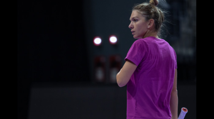 Simona Halep a făcut primul antrenament la Cluj, înaintea debutului la Transylvania Open. Foto: Transylvania Open.