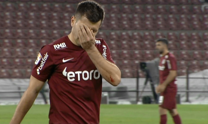 Mihai Bordeianu, după ce a fost eliminat în CFR Cluj - Sepsi / Foto: Captură Digi Sport