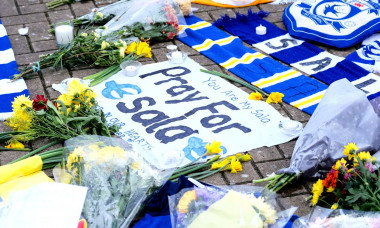 Tributes to footballer Emiliano Sala after plane goes missing, Cardiff City Stadium, Wales, UK - 23 Jan 2019