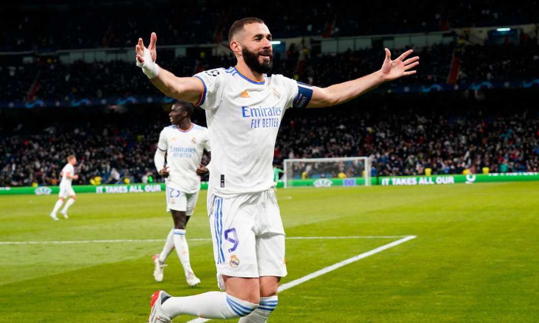 Karim Benzema, în meciul Real Madrid - Șahtior / Foto: Profimedia