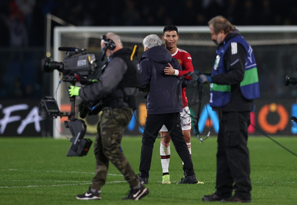 Știi cum se zice în Italia, nu? Ce i-a spus Gasperini lui Ronaldo la ureche, după Atalanta - Man. United 2-2