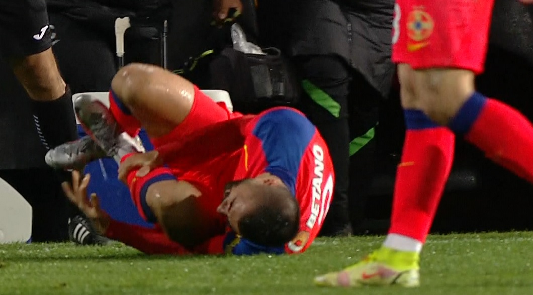 Valentin Crețu, rostogolire a la Neymar. Imaginile care au stârnit hohote de râs în direct la TV