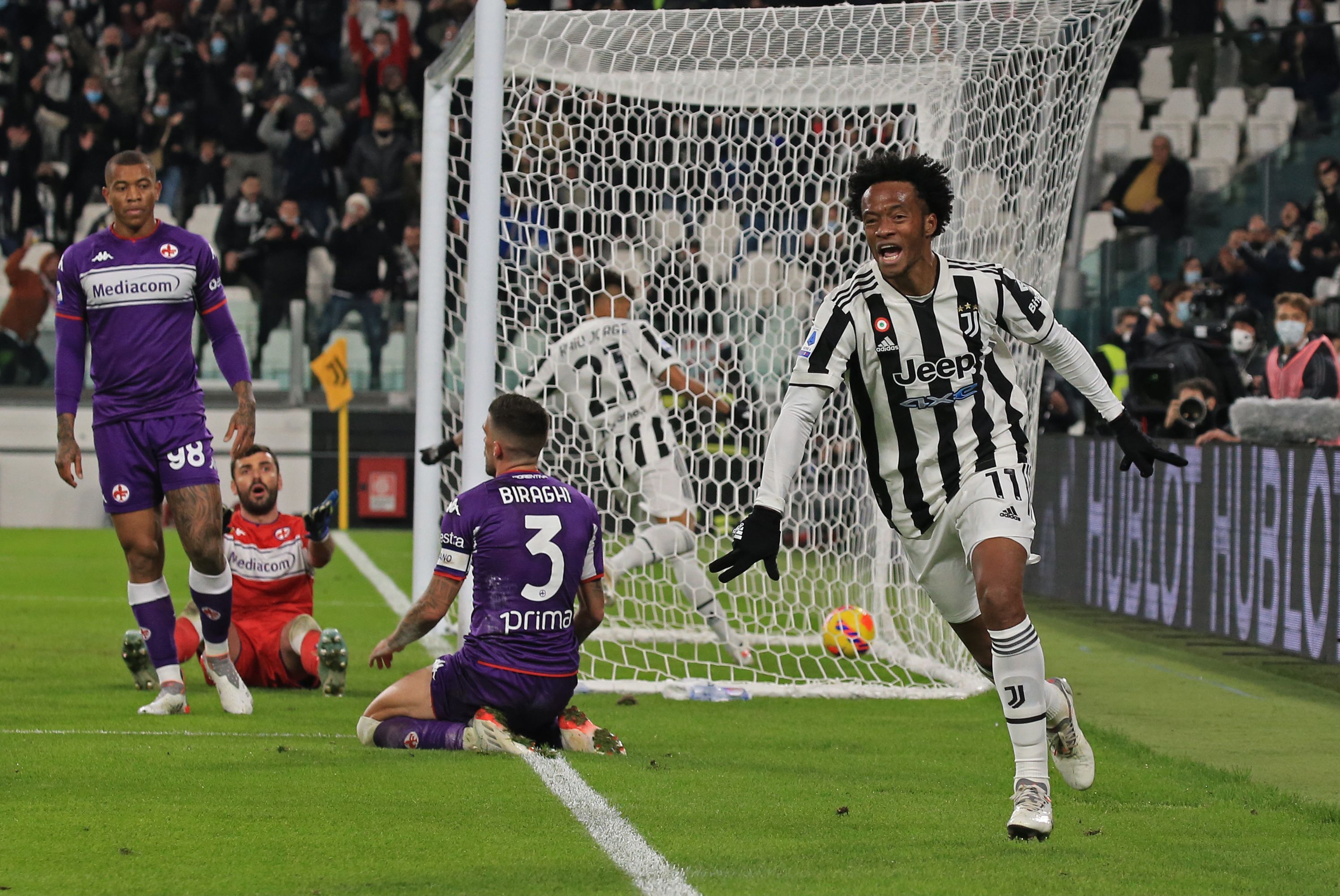 Juventus - Fiorentina 1-0. Cuadrado a marcat golul decisiv în minutul 90+1