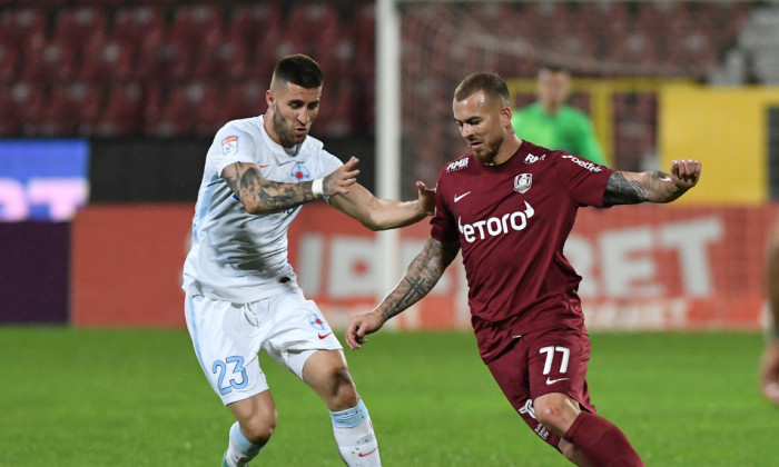 Denis Alibec și Ovidiu Popescu, într-un meci CFR Cluj - FCSB / Foto: Sport Pictures