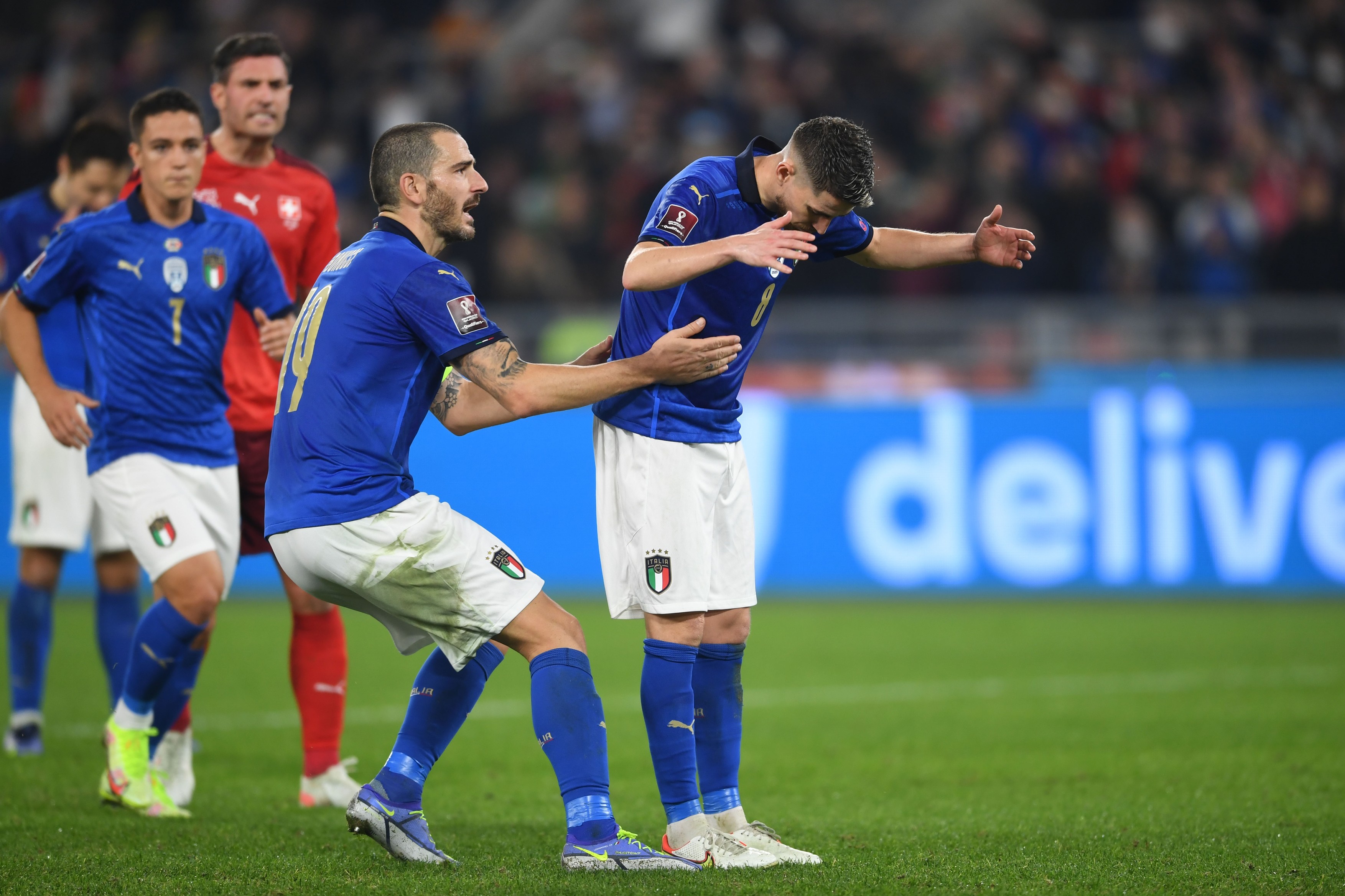 Ce a spus Bonucci despre Jorginho, după ce colegul său a ratat un penalty în minutul 90 al partidei Italia - Elveția 1-1