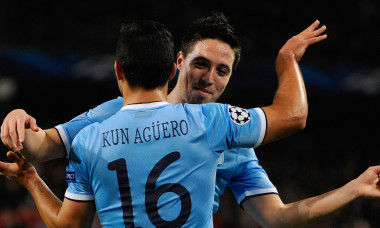 Samir Nasri și Sergio Aguero, în perioada în care erau coechipieri la Manchester City / Foto: Profimedia