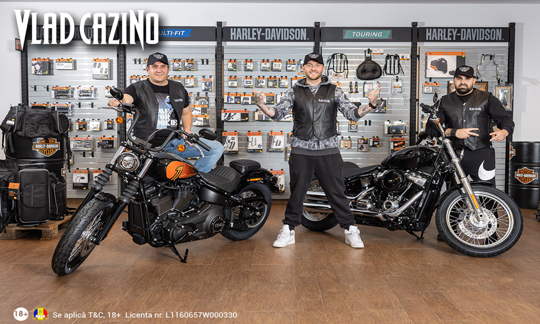 (P) Au fost câștigate primele 2 Harley Davidson în campania Vlad Cazino, alte 3 urmează la Marea Extragere