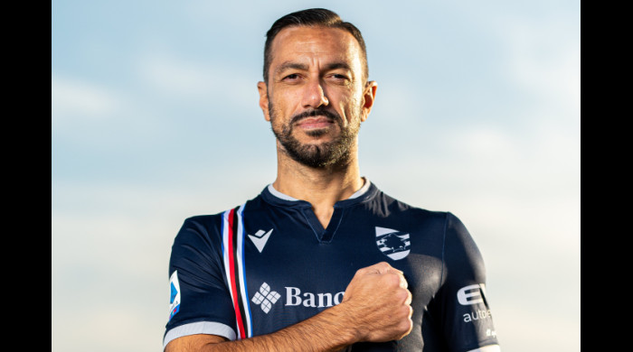 Noul echipament de la Sampdoria este realizat în totalitate din plastic reciclat / Foto: Twitter @sampdoria