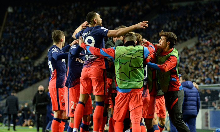 Jucătorii lui Atletico Madrid, în meciul cu FC Porto / Foto: Getty Images