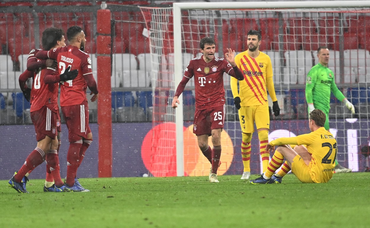 Bayern Munchen - Barcelona 3-0. Victoria categorică a bavarezilor îi trimite pe catalani în Europa League