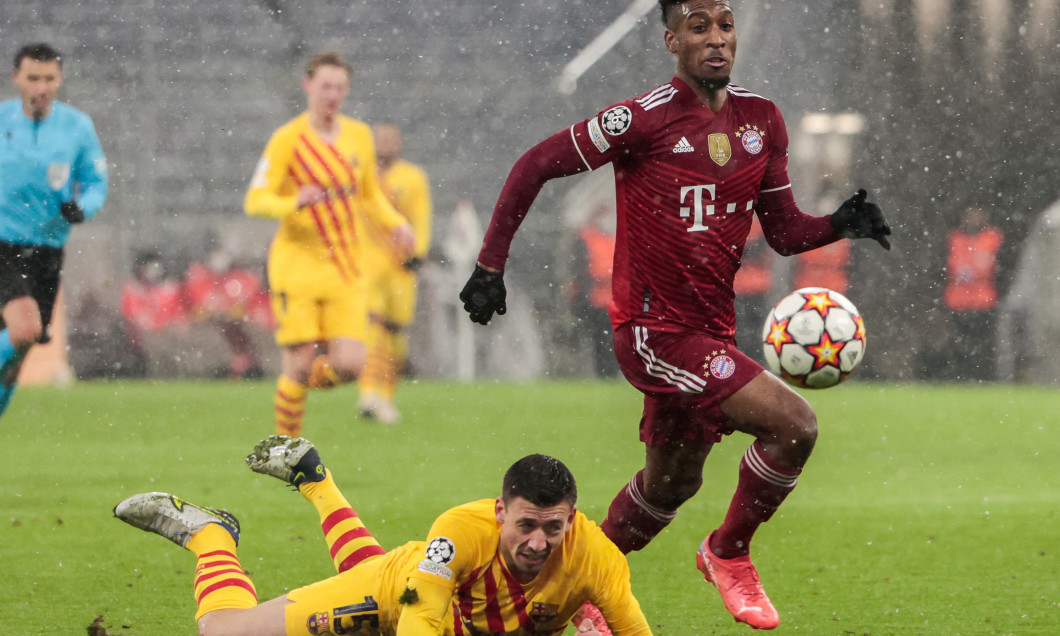 Kingsley Coman și Clement Lenglet, în Bayern Munchen - FC Barcelona / Foto: Profimedia