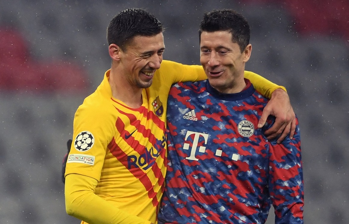 Cum a explicat Lenglet poza în care râde cu Lewandowski la doar câteva minute după eliminarea Barcelonei