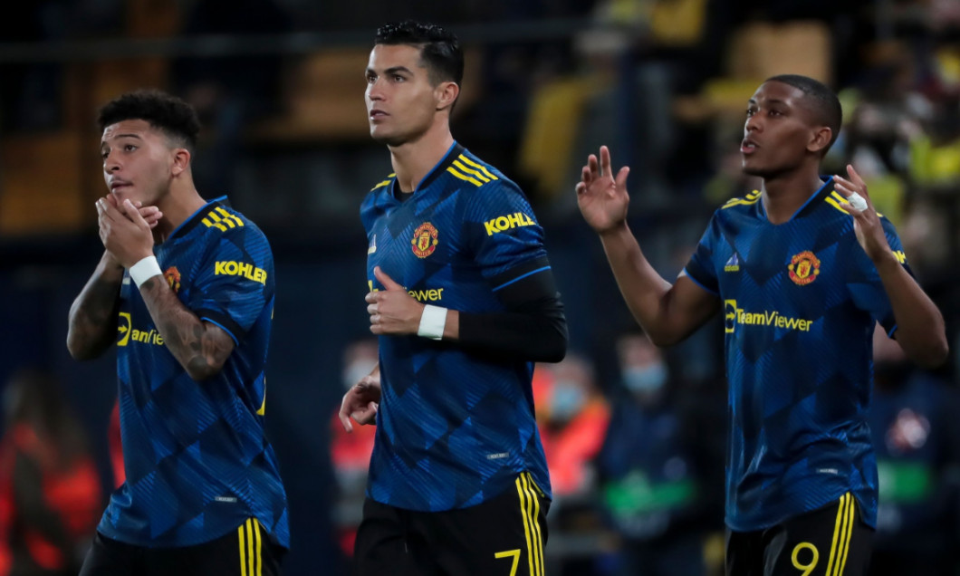Anthony Martial, alături de Jadon Sancho și Cristiano Ronaldo / Foto: Profimedia