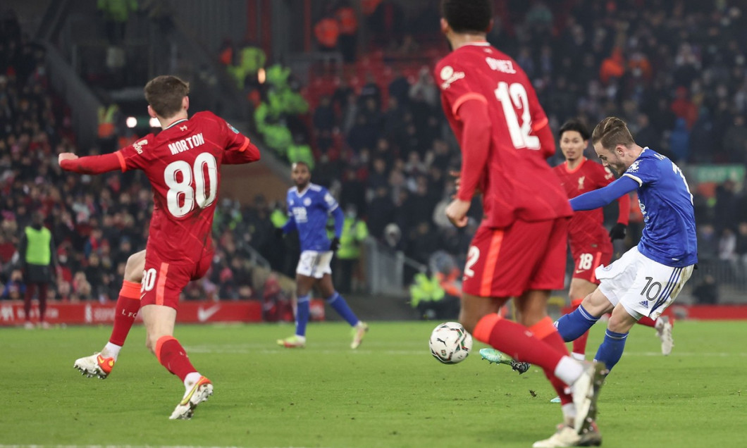 Liverpool v Leicester City, EFL Carabao Cup, Quarter Final, Football, Anfield, Liverpool, UK - 22 Dec 2021