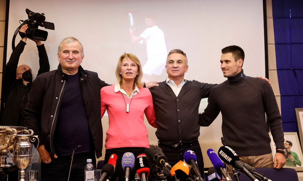 Serbia Novak Djokovic family held a press conference in Belgrade