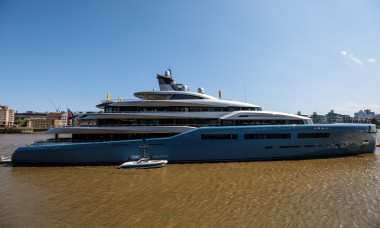 Billionaire Spurs Owner Visits London In Multi-million Pound Super Yacht