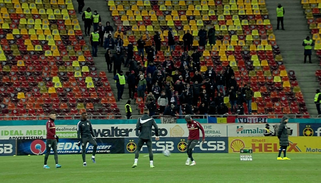”O mână” de suporteri ai lui CFR Cluj au ironizat FCSB-ul pe Arena Națională! Ce au scandat fanii campioanei