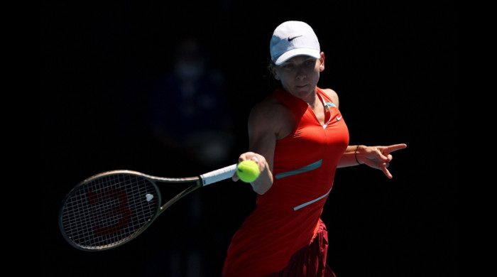 Simona Halep, în meciul cu Alize Cornet / Foto: Profimedia