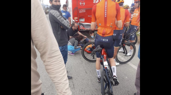 Egan Bernal a suferit un accident grav în timpul antrenamentelor / Foto: Gran_Fondo