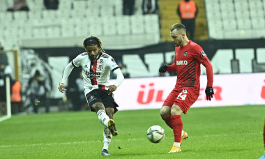 Turkish Super League football match between Besiktas and Gaziantep FK at Vodafone Park Stadium in Istanbul , Turkey on January 14 , 2022.