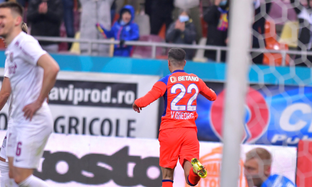 Valentin Gheorghe, după golul marcat în FCSB - CFR Cluj / Foto: Sport Pictures