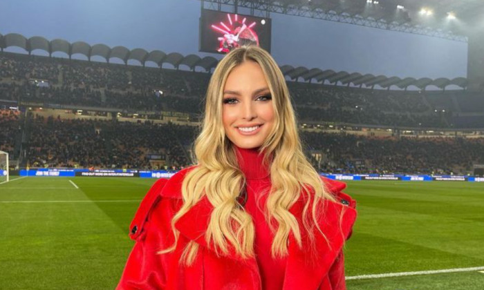 Jurnalista Cindy Marina, la derby-ul Inter – Milan / Foto: Instagram @cindymarinaa