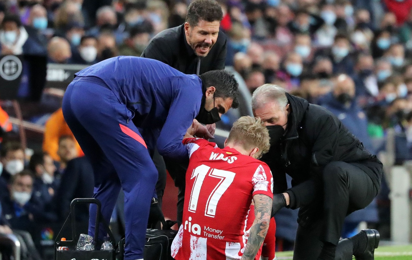 Simeone plătește scump după ce l-a forțat pe Wass să continue meciul accidentat. Anunțul lui Atletico Madrid