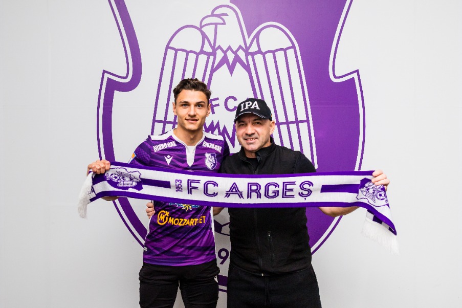 George Ganea, primele imagini în echipamentul lui FC Argeș