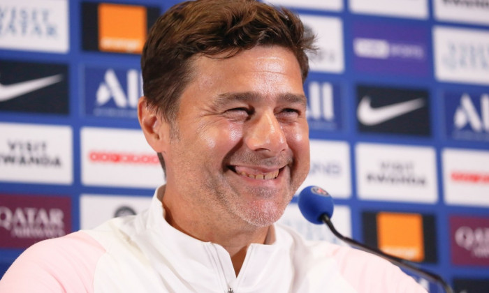 Saint-Germain-en-Laye: PSG's Coach Mauricio Pochettino Press Conference